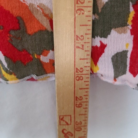 Ladies Medium Skirt Fun Multicolor Midi Laura Scott wrinkle free packable orange - Picture 5 of 9